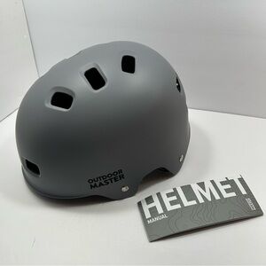 Outdoor Master Gray Helmet Skateboard Cyclist  sports New